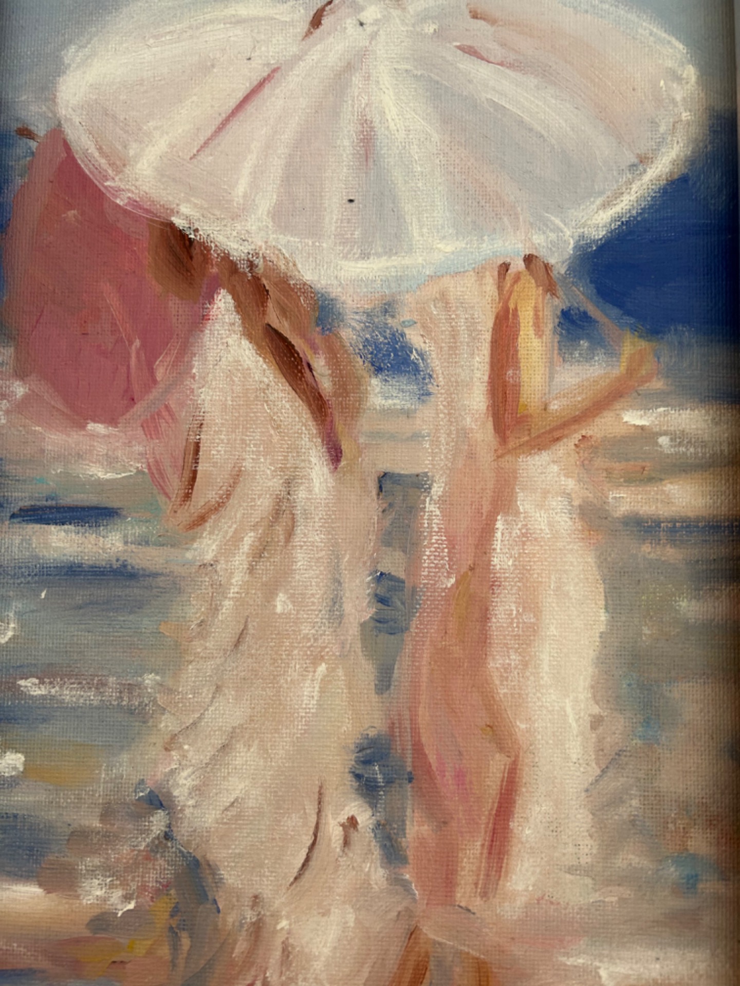 Ladies at the beach (oil)